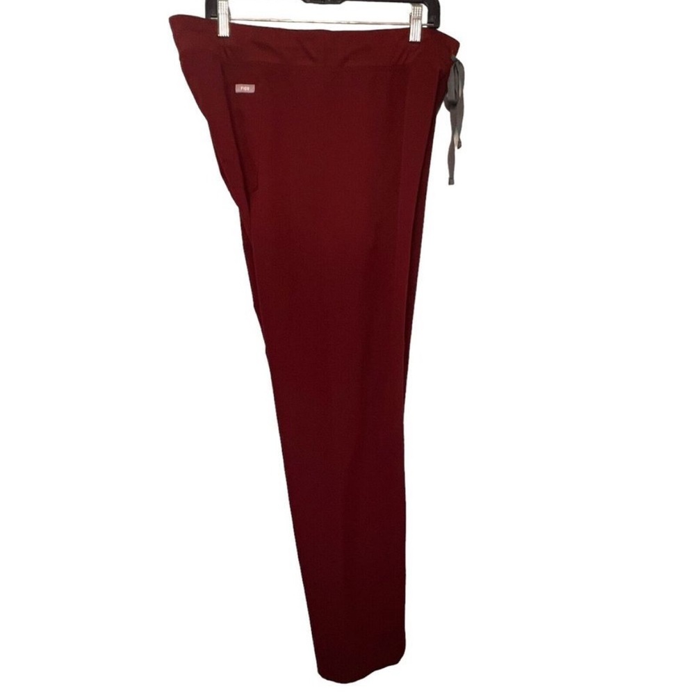 Figs Livingston Scrubs Pant Size Large Burgandy Basic Pockets Style T21003